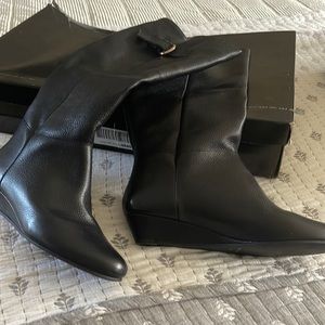Steve Madden Intyce black leather boots